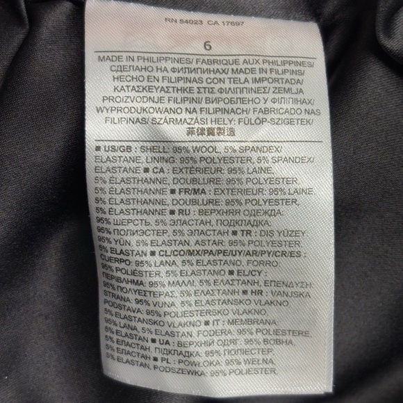 Banana Republic Single Button Wool Stretch 6 Blazer Black - Picture 4 of 8